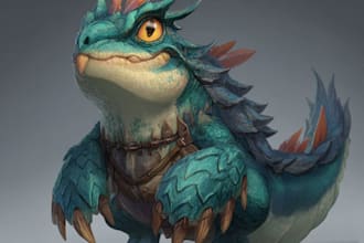 create creature concept illustration for book, game or tabletop