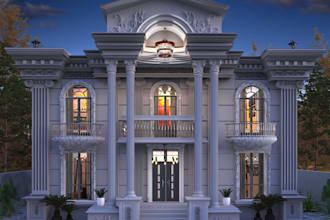do modern exterior design and render