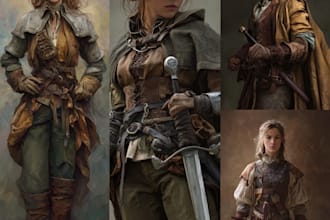 draw your dnd character with one or two outfits