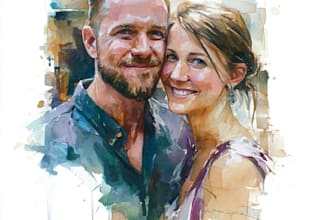 do a watercolor couple portrait for you