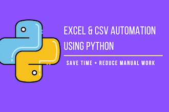 automate your excel or CSV work using python