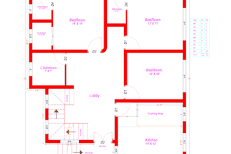 professional autocad  house plans, floor plans civil drawings