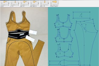 make sportswear sewing patterns and activewear tech packs