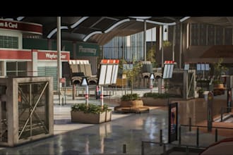 do 3d game environment open world map unreal engine unity vr scene level design