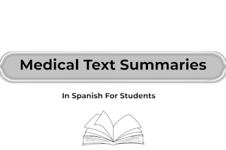 summarize medical texts in spanish for students