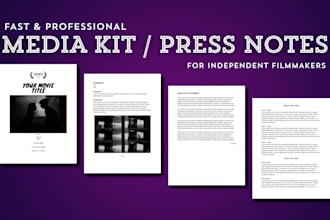 create a professional media kit for your independent film