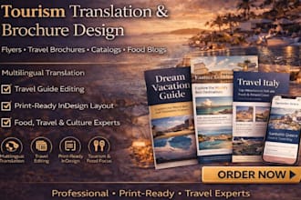 translate tourism texts flyers travel indesign brochure catalog guide food blogs