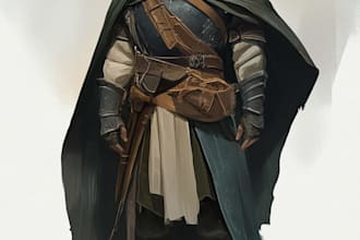 paint your dark fantasy dnd character illustration