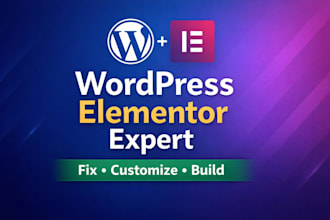 fix or customize wordpress website using elementor