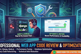 audit debug and optimize your react django web application
