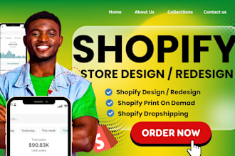 do esty design, redesign, automated dropshipping store, shopify website