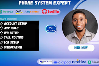 do ringcentral api twilio 3cx vitalpbx freepbx voip  vicidial magnus billing