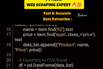 build professional python web scraper and automation bots