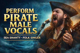 perform pirate male vocals sea shanty folk singer