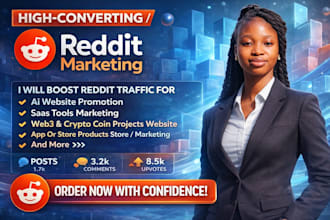 boost reddit traffic for ai saas web3 crypto coin website or app store products