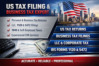 prepare and e file US tax returns for individual and business 1040, 1120, 1065