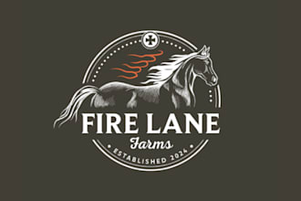 design a custom horse farm, stable or equestrian logo