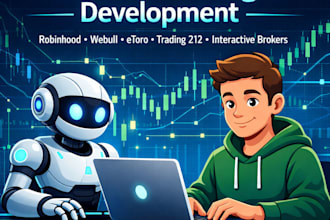 build arbitrage trading bot for robinhood, webull, etoro, interactive brokers