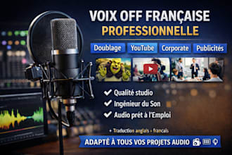 record a high quality french voice over with pro audio editing