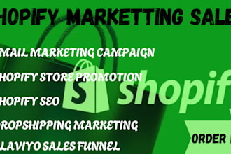 promote market shopify store sales ecommerce marketing SEO website conversion
