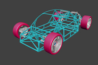 engineer and design production ready vehicle chassis in solidworks,cad 3d model