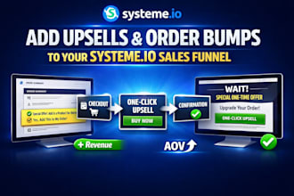 add upsells and order bumps to systeme io sales funnels to increase revenue