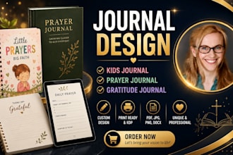 design kids journal, prayer journal, christian ebook formatting, cover design