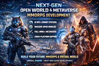 build a next gen open world game development, open world, metaverse mmorpg game