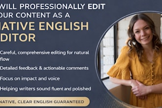 professionally edit your content as a native english editor