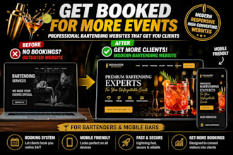 create a mobile bartending website that gets you more bookings and clients
