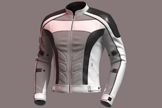 create realistic 3d cgi leather, puffer, bomber jackets and hoodie mockups