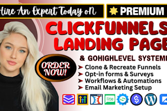 design clickfunnels sales funnel, clickfunnels landing page, gohighlevel funnel