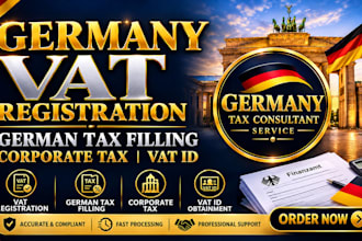 do germany vat registration,  german tax filling, corperate tax, vat id