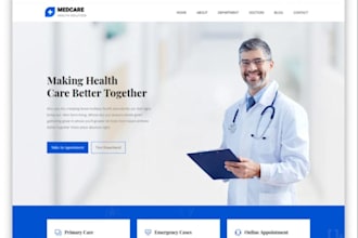 develop a medical billing website, healthcare insurance, medical web