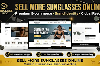 design modern high converting sunglasses ecommerce website eyewear store