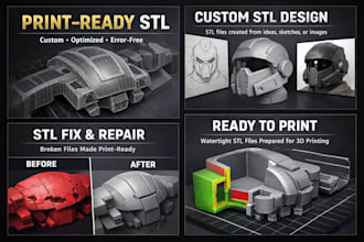 create print ready stl files for 3d printing
