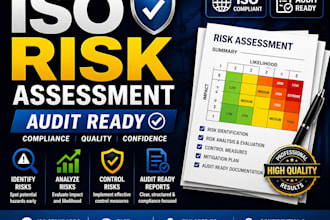create iso risk assessment and audit ready compliance documents