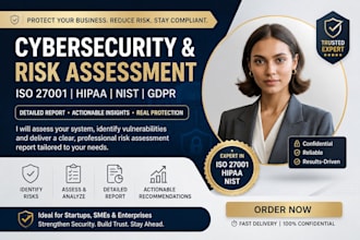 conduct an iso 27001 or hipaa security risk assessment for your business