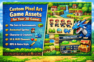 do pixel art assets character animation tileset sprite sheet pokemon sprite