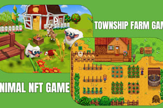 develop township style p2e farm and  animal nft game with full web3 integration