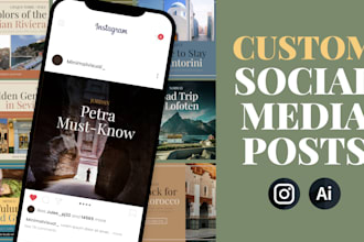 design custom social media posts for travel brands