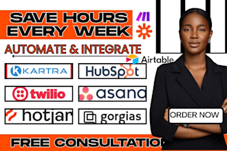setup ghl hubspot CRM twilio kartra vapi ai stripe gorgias airtable asana hotjar