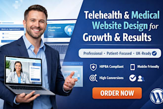 build telehealth medicine clinic hospital homecare wordpress website design UK