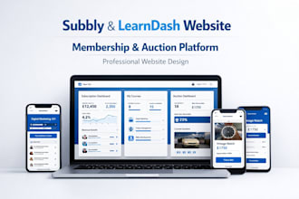 design subbly website, createjoy, membership website, learndash website, auction