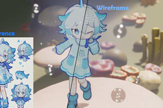 create 3d characters, vtubers, or game assets in blender