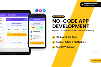 build no code app on adalo flutterflow bubble API hybrid app