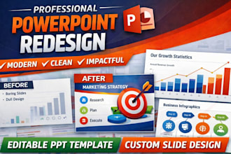 redesign your power point presentation slides or template