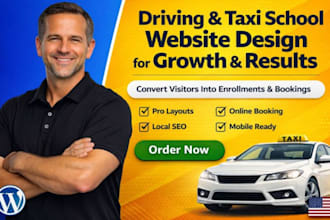 build driving taxi automobile school instructor   wordpress website design US