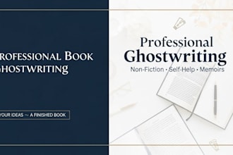 ghostwrite a professional non fiction ebook or book for you