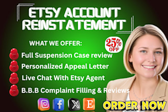 etsy account reinstatement etsy suspension etsy appeal etsy reopen etsy livechat